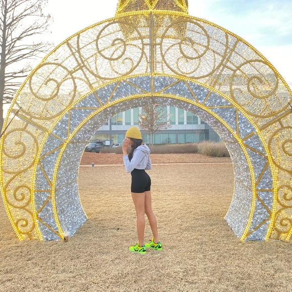 GLOW IN THE DARK GREEN ADIDAS SNEAKERS - Picture 4 of 5